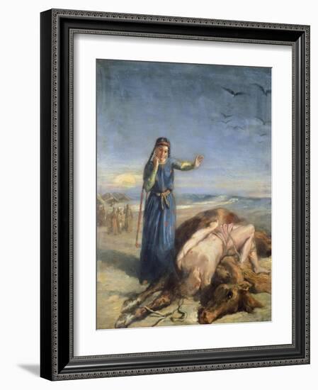 Cossack Girl Finding Body of Mazepa, 1851-Theodore Chasseriau-Framed Giclee Print