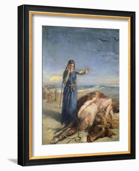 Cossack Girl Finding Body of Mazepa, 1851-Theodore Chasseriau-Framed Giclee Print