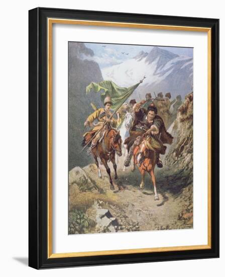 Cossacks of the Caucasus Return from a Raid on a Settlement of Muslim Cossacks-Russian-Framed Giclee Print