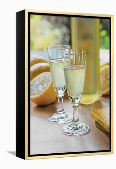 Costa D' Amalfi and Penisola Sorrentina Lemon Liquor-null-Framed Premier Image Canvas