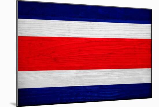 Costa Rica Flag Design with Wood Patterning - Flags of the World Series-Philippe Hugonnard-Mounted Art Print