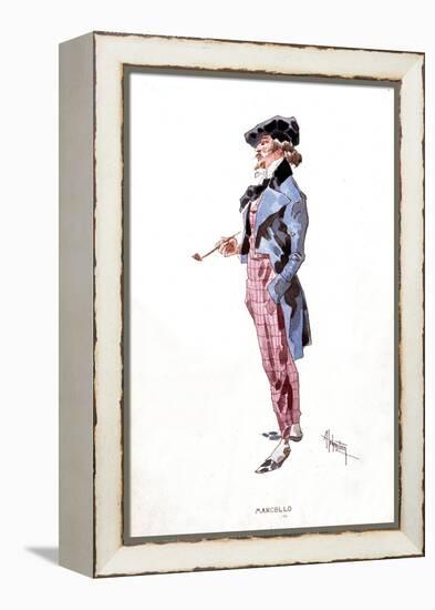 Costume by Adolpho Hohenstein (1854-1928) for the Character of Marcello. Opera “” the Boheme”” by G-Adolfo Hohenstein-Framed Premier Image Canvas