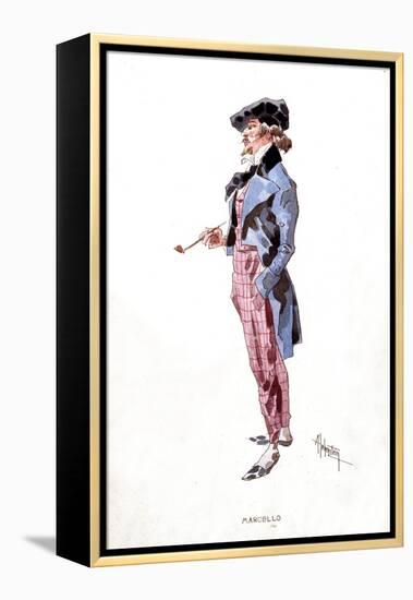 Costume by Adolpho Hohenstein (1854-1928) for the Character of Marcello. Opera “” the Boheme”” by G-Adolfo Hohenstein-Framed Premier Image Canvas