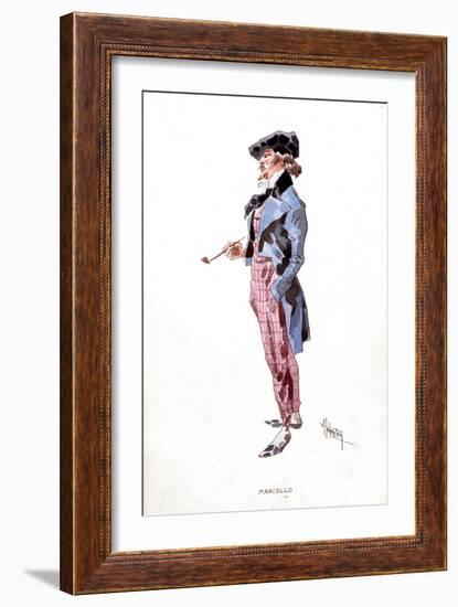 Costume by Adolpho Hohenstein (1854-1928) for the Character of Marcello. Opera “” the Boheme”” by G-Adolfo Hohenstein-Framed Giclee Print