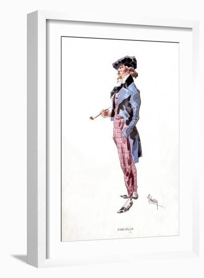 Costume by Adolpho Hohenstein (1854-1928) for the Character of Marcello. Opera “” the Boheme”” by G-Adolfo Hohenstein-Framed Giclee Print