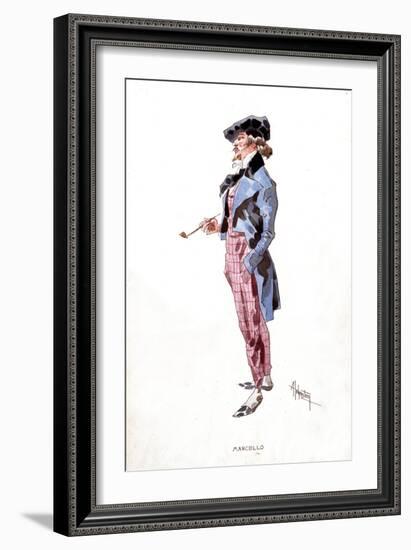 Costume by Adolpho Hohenstein (1854-1928) for the Character of Marcello. Opera “” the Boheme”” by G-Adolfo Hohenstein-Framed Giclee Print