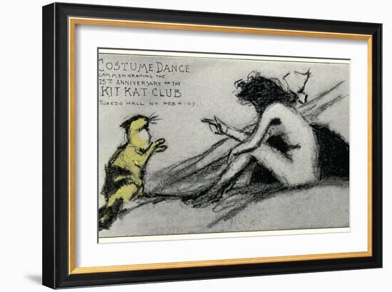 Costume Dance at Kit Kat Club Announcement-null-Framed Giclee Print