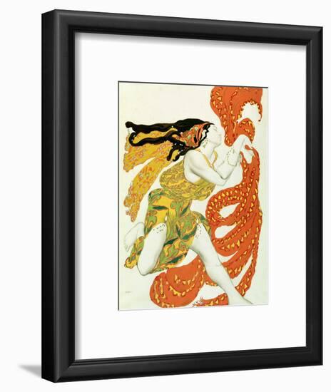 Costume Design for a Bacchante in "Narcisse" by Tcherepnin, 1911-Leon Bakst-Framed Premium Giclee Print