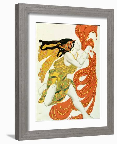 Costume Design for a Bacchante in "Narcisse" by Tcherepnin, 1911-Leon Bakst-Framed Giclee Print