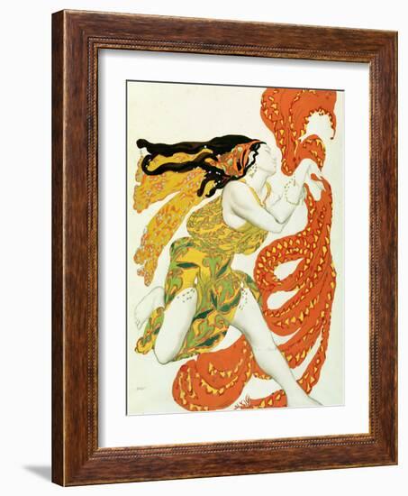 Costume Design for a Bacchante in "Narcisse" by Tcherepnin, 1911-Leon Bakst-Framed Giclee Print