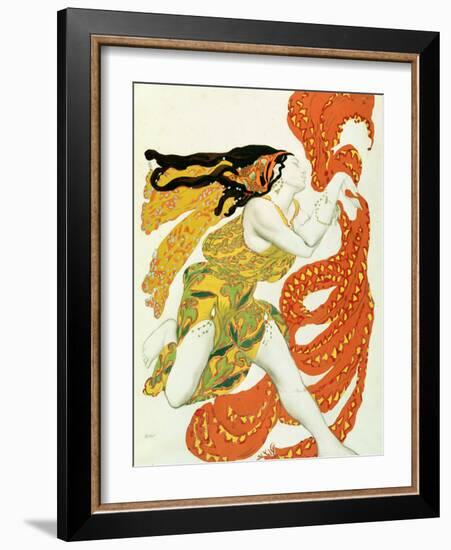 Costume Design for a Bacchante in "Narcisse" by Tcherepnin, 1911-Leon Bakst-Framed Giclee Print