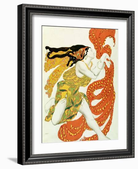 Costume Design for a Bacchante in "Narcisse" by Tcherepnin, 1911-Leon Bakst-Framed Giclee Print