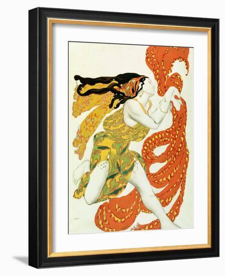 Costume Design for a Bacchante in "Narcisse" by Tcherepnin, 1911-Leon Bakst-Framed Giclee Print