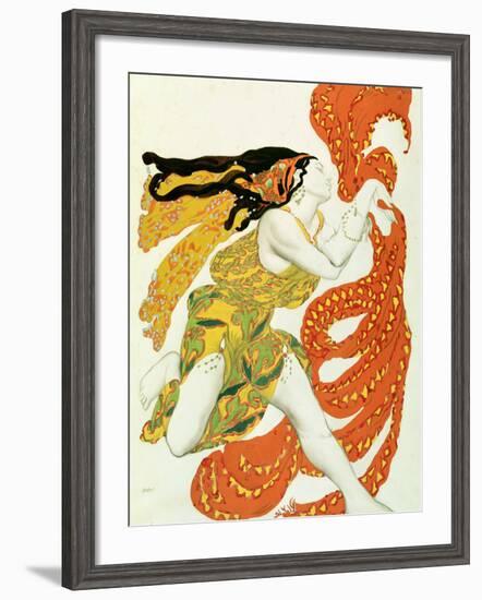 Costume Design for a Bacchante in "Narcisse" by Tcherepnin, 1911-Leon Bakst-Framed Giclee Print