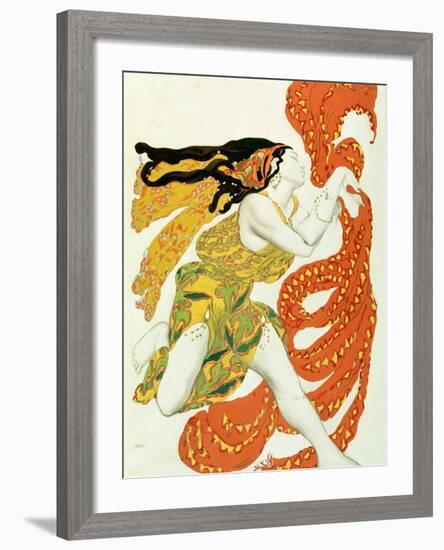 Costume Design for a Bacchante in "Narcisse" by Tcherepnin, 1911-Leon Bakst-Framed Giclee Print