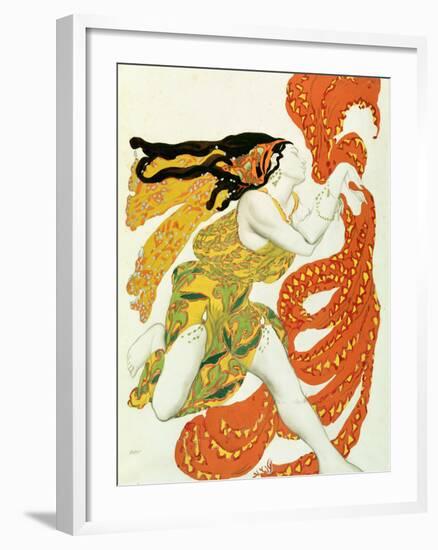 Costume Design for a Bacchante in "Narcisse" by Tcherepnin, 1911-Leon Bakst-Framed Giclee Print