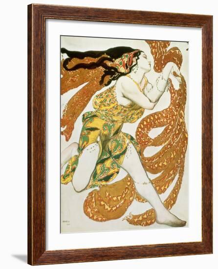 Costume Design for a Bacchante in "Narcisse" by Tcherepnin, 1911-Leon Bakst-Framed Giclee Print