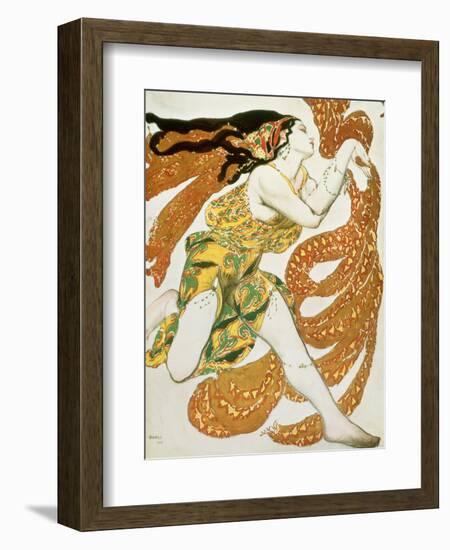 Costume Design for a Bacchante in "Narcisse" by Tcherepnin, 1911-Leon Bakst-Framed Giclee Print