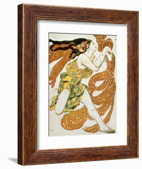 Costume Design for a Bacchante in "Narcisse" by Tcherepnin, 1911-Leon Bakst-Framed Giclee Print