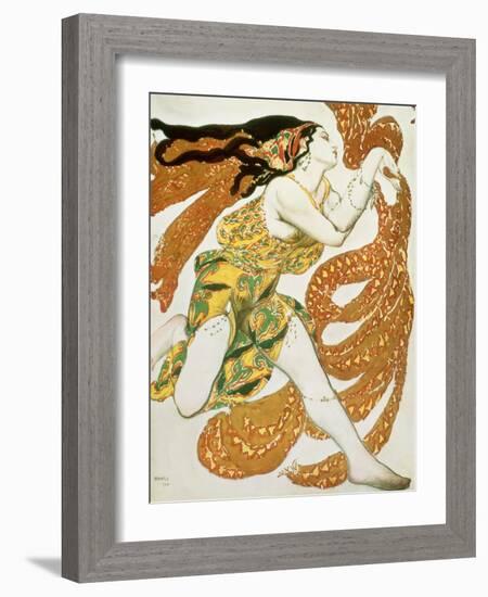 Costume Design for a Bacchante in "Narcisse" by Tcherepnin, 1911-Leon Bakst-Framed Giclee Print