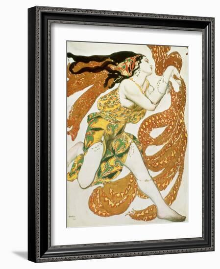 Costume Design for a Bacchante in "Narcisse" by Tcherepnin, 1911-Leon Bakst-Framed Giclee Print