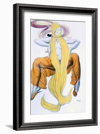 Costume Design for a Bacchic Dancer, from the Legend of Joseph, C.1914 (Colour Litho)-Leon Bakst-Framed Giclee Print