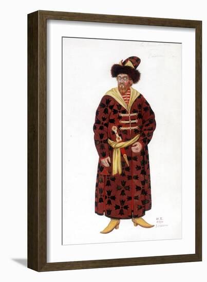 Costume Design for a Boyard (Boiard, Boiar) for the Opera by Nicholas (Nikolai) Rimski Korsakov (Ri-Ivan Bilibin-Framed Giclee Print