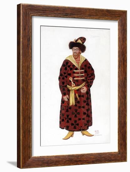 Costume Design for a Boyard (Boiard, Boiar) for the Opera by Nicholas (Nikolai) Rimski Korsakov (Ri-Ivan Bilibin-Framed Giclee Print