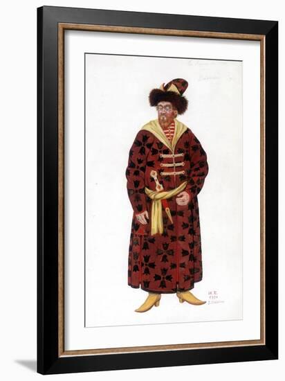 Costume Design for a Boyard (Boiard, Boiar) for the Opera by Nicholas (Nikolai) Rimski Korsakov (Ri-Ivan Bilibin-Framed Giclee Print