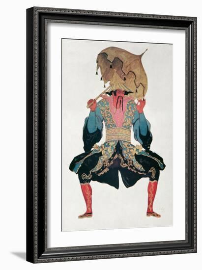 Costume Design For a Chinaman, from Sleeping Beauty, 1921-Leon Bakst-Framed Giclee Print