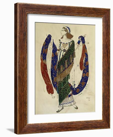 Costume Design for a Dancer from 'Cleopatra', 1910-Leon Bakst-Framed Premium Giclee Print