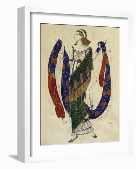 Costume Design for a Dancer from 'Cleopatra', 1910-Leon Bakst-Framed Premium Giclee Print