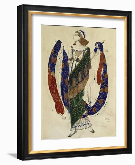 Costume Design for a Dancer from 'Cleopatra', 1910-Leon Bakst-Framed Premium Giclee Print