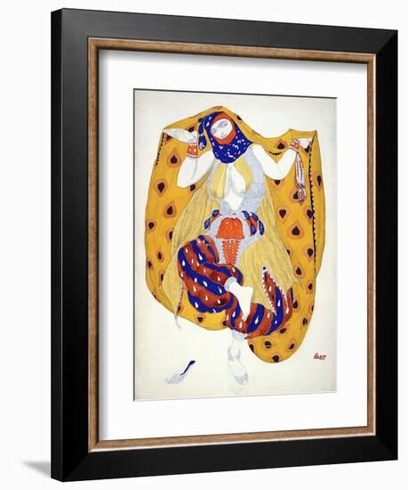 Costume Design for a Dancer in 'Scheherazade', a Ballet First Produced by Diaghilev-Leon Bakst-Framed Giclee Print