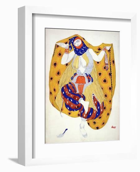 Costume Design for a Dancer in 'Scheherazade', a Ballet First Produced by Diaghilev-Leon Bakst-Framed Giclee Print