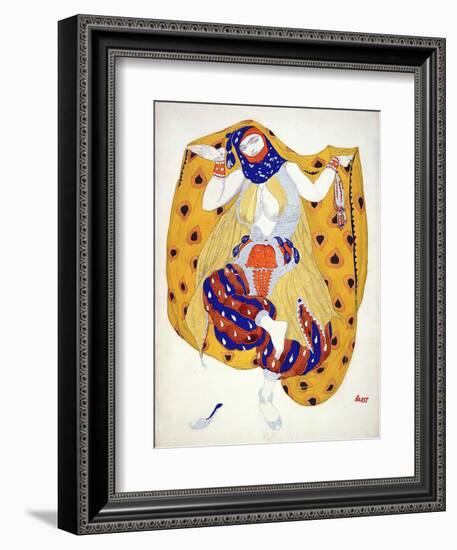 Costume Design for a Dancer in 'Scheherazade', a Ballet First Produced by Diaghilev-Leon Bakst-Framed Giclee Print