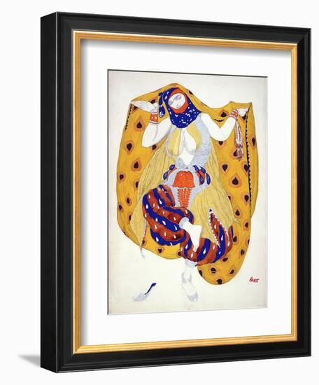 Costume Design for a Dancer in 'Scheherazade', a Ballet First Produced by Diaghilev-Leon Bakst-Framed Giclee Print