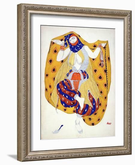 Costume Design for a Dancer in 'Scheherazade', a Ballet First Produced by Diaghilev-Leon Bakst-Framed Giclee Print