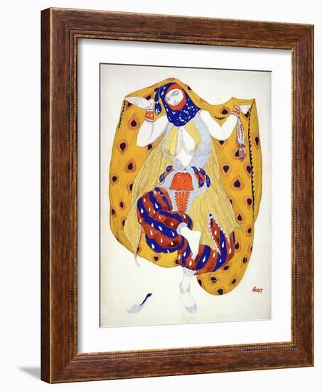 Costume Design for a Dancer in 'Scheherazade', a Ballet First Produced by Diaghilev-Leon Bakst-Framed Giclee Print