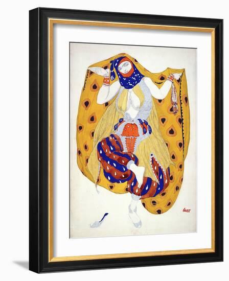 Costume Design for a Dancer in 'Scheherazade', a Ballet First Produced by Diaghilev-Leon Bakst-Framed Giclee Print