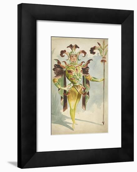 Costume Design for a Male Orchide, England, Early 20th Century-null-Framed Giclee Print