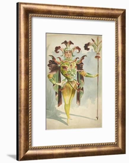 Costume Design for a Male Orchide, England, Early 20th Century-null-Framed Giclee Print
