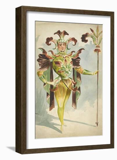 Costume Design for a Male Orchide, England, Early 20th Century-null-Framed Giclee Print