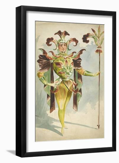 Costume Design for a Male Orchide, England, Early 20th Century-null-Framed Giclee Print