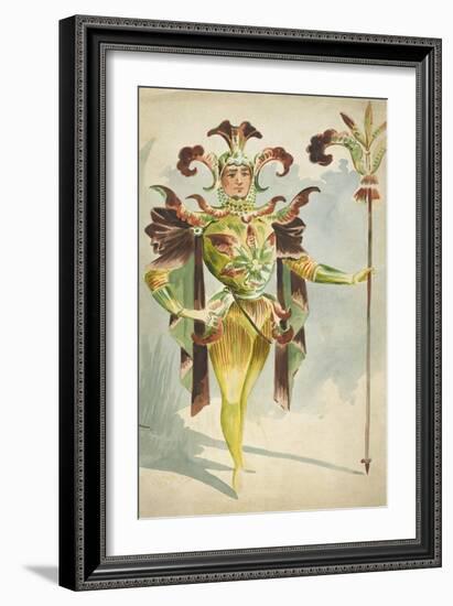 Costume Design for a Male Orchide, England, Early 20th Century-null-Framed Giclee Print