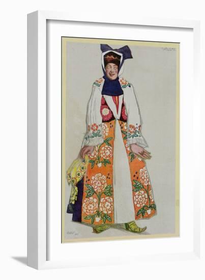 Costume Design for a Peasant Woman, from Sadko, 1917-Leon Bakst-Framed Giclee Print