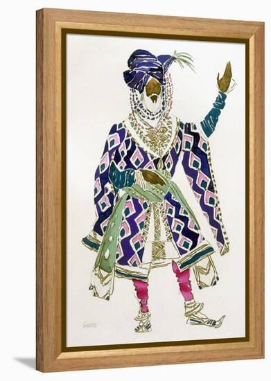 Costume Design for a Sultan (W/C on Paper)-Leon Bakst-Framed Premier Image Canvas