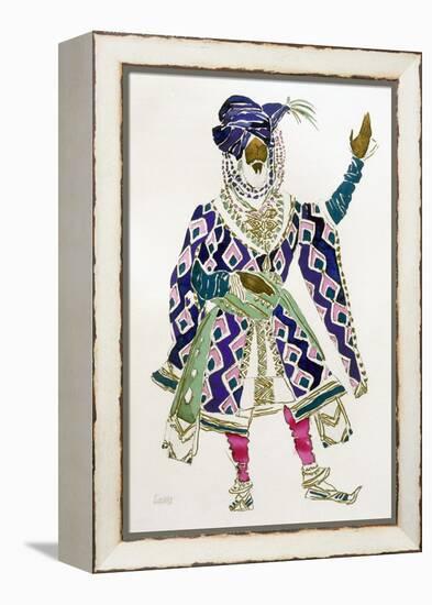 Costume Design for a Sultan (W/C on Paper)-Leon Bakst-Framed Premier Image Canvas