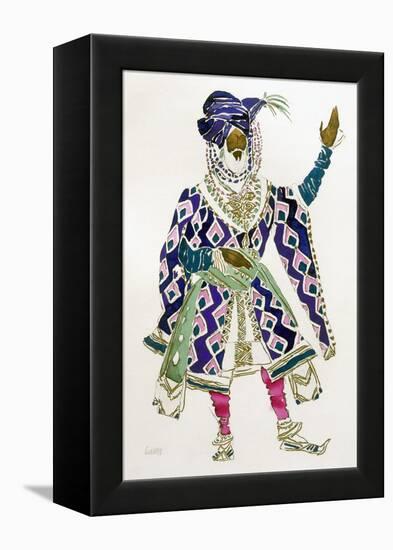 Costume Design for a Sultan (W/C on Paper)-Leon Bakst-Framed Premier Image Canvas