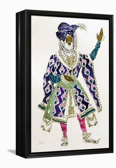 Costume Design for a Sultan (W/C on Paper)-Leon Bakst-Framed Premier Image Canvas